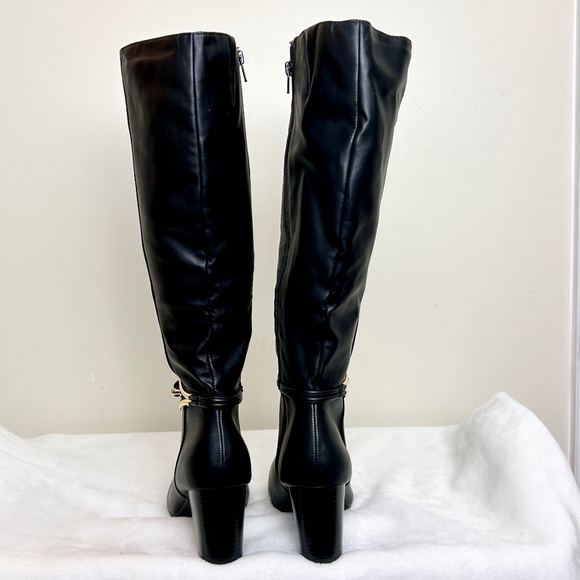 DEXFLEX COMFORT WEAVER BLACK KNEE HIGH SIDE ZIP HIGH HEEL RIDING BOOT 8.5 WIDE - Picture 4 of 12